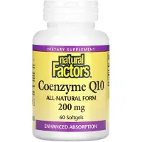 Natural Factors , Koenzym Q10, 200 mg, 60 Mykt Gel