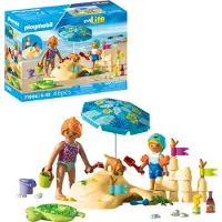 Playmobil Familie Byggespil På Stranden