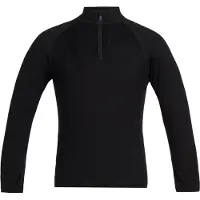Icebreaker - Skiundertøj børn - K Merino 260 Tech LS Half Zip Black til Unisex - Børnetoj Størrelse 4 År - Sort