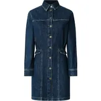 Pepe Jeans Pepe Jeanstil kvinder. PL9537685 Gemma-kjole blå (S), Casual, Bomuld, Denim, Lange ærmer