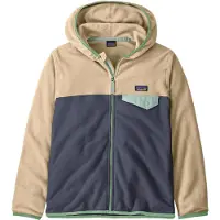 Patagonia - Fleece og dunjakker børn - K's Micro D Snap-T Jkt Smolder Blue til Unisex - Børnetoj Størrelse L - Blå