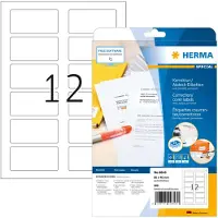Herma Special - Papir - mat - permanent selvklæbende - hvid - 80 x 40 mm 300 etikette(r) (25 ark x 12) uigennemsigtige mappemærkater