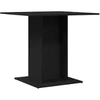 vidaXL Spisebord 80x80x75 Cm Konstrueret Træ - Sort eg