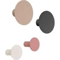 Blomus Ponto Wall Hooks Round in 4 Colours (Cedar Wood) S?t p? 4