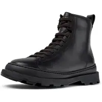 Camper Campertil kvinder. K400816-001 Lederstiefeletten Brutus+ schwarz (35), Læder, Sort, Fast, Ingen, Casual