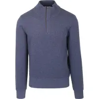 Gant Ganttil mænd. 2068028 Sacker Rib sweatshirt med halv lynlås blå (4XL), Casual, Bomuld