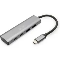 Digitus - Hub - USB-C, 4 port - 2 x USB + 2 x USB-C - desktop