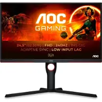 AOC | Gaming 25G3ZM/BK - LED-Skærm - Gaming - 24.5 (1920 x 1080) - @240Hz - VA-panel - 1ms | Sort/Rød