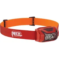 Petzl Actik, Hovedbånd lommelygte, Rød, Knapper, Batteriniveau, IPX4, LED