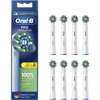 Oral-B Pro Cross Action Brush tips Hvid, 8 stk. Ekstra tandbørstehoveder