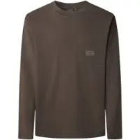 Pepe Jeans Pepe Jeanstil mænd. PM5010100 Thor T-shirt brun (L), Casual, Bomuld, Lange ærmer