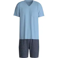 Calida Pyjamas kort navy / turkis / opal / hvid
