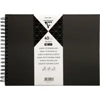 Clairefontaine Scrap Album, Black Hardcover, wirebound, 40 Black pages, 32x24 cm, 185g, acid free
