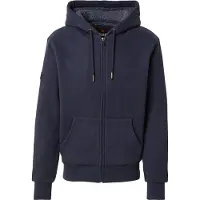 Superdry Superdrytil mænd. M2014502A Borg-foret sweatshirt navy (M), Casual, Bomuld, Lange ærmer, Blå