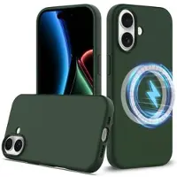 Mtp Products iPhone 17 Liquid Silikone Cover - MagSafe Kompatibel - Mørkegrøn
