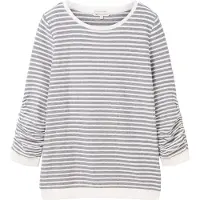 Tom Tailor DENIM Sweatshirt røgblå / hvid
