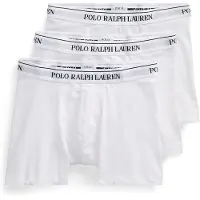 Ralph Lauren Polo Ralph Laurentil mænd. 714835887003 Sæt med tre hvide boxershorts (XXL), Afslappet, Bomuld