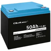 Qoltec - Batteri - 12,8 V, BMS - litiumjernfosfat - 50 Ah - 640 Wh