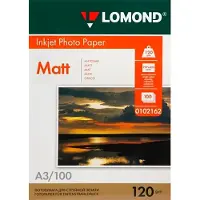 Lomond Mat Fotopapir 120 G/m² A3 100 Ark