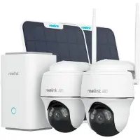 Reolink Hub med 2x Argus PT Ultra + 2x solpanel 4K | 8MP | batteri | IP66