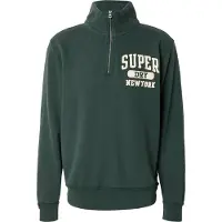 Superdry Superdrytil mænd. M2014088A Sweatshirt Vintage Athletic Half Zip grøn (M), Casual, Bomuld, Lange ærmer