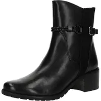 Caprice Bootie, black, made of Leather and synthetic with Block heel, Size 40.5