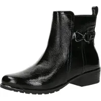 Caprice Bootie, black, made of Leather with Block heel, Size 42