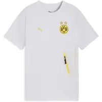 Puma Borussia Dortmund PUMATECH Pocket Tee Youth, Clothing, Silver Mist/Faster Yellow, 13-14Y