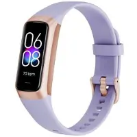 Mtp Products C60 1.1 tommer vandtæt smartur med pulsmåler til måling af blodets iltindhold og kropstemperatur Fitness Tracker Sports Smart Wristband - lys lilla