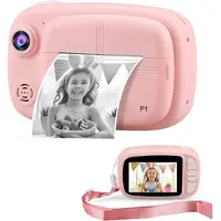 Mtp Products Digital Instant Kamera til Børn med 32GB Hukommelseskort - Pink