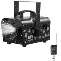Vevor Snemaskine, Kraftig 1500W, Håndholdt/Hængende Snemaskine, Trådløs Fjernbetjening, Snefnugmaskine med 5L Væsketank, Snefnugmaskine til Udendørs &amp; Indendørs Julepynt