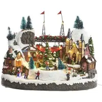 Lumineo Julebyscene 25.5x39x31.5 Cm