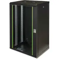 Digitus Unique DN-19 20-U-SW - Rack kabinet - vægmonterbar - RAL 9005, sort - 20U - 19