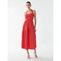 BWLDR Kjole 'LANA MIDI DRESS' mørkeorange
