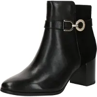 Caprice Bootie, black, made of Leather with Block heel, Size 39