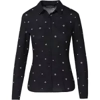 KOROSHI Bluse sort / hvid