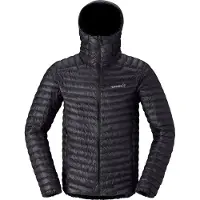 Norrøna - Mærker - Trollveggen Down800 Super Light Hood M Caviar Black til UnisexUld - Størrelse M - Sort
