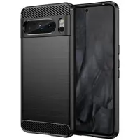 Mtp Products Google Pixel 8 Pro Børstet TPU Cover - Karbonfiber - Sort