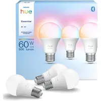 Philips Hue White & Color Ambiance Essential A60 - E27 Pære - 806 Lm - 8 W - 3-pak