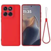 Mtp Products Motorola Edge 60 Pro Flydende silikone cover med håndrem - rød