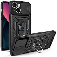 Mtp Products iPhone 13 Roterende Ring Hybrid Cover med Kameraskjold - Sort