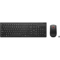 Lenovo Essential Wireless Combo Gen 2 - Sæt med mus og tastatur - trådløs - 2.4 GHz - QWERTY - Nordisk - sort - brun kasse