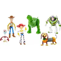 Mattel Disney og Pixar Toy Story 4 karakterfigurer Story Pack Road Trip Adventure 6-Pack Woody Buzz Rex Slinky Jessie og Forky