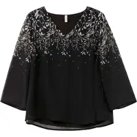 Sheego Bluse sort / hvid