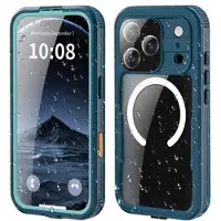 Mtp Products iPhone 17 Pro Shellbox M Series IP68 vandtæt cover - dykkercover med MagSafe-kompatibilitet - Blå