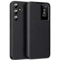 Mtp Products Samsung Galaxy A55 Smart Clear View Flip etui med kortplads - Sort