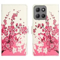 Mtp Products Motorola Moto G15/G15 Power Style Series Pung Taske - Pink Blomster