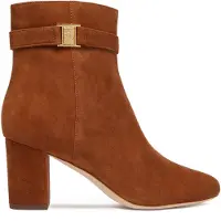 Ralph Lauren Lauren Ralph Laurentil kvinder. 802967827002 Kelie brune ankelstøvler i læder (37), 5-8 cm, Lynlås, Casual