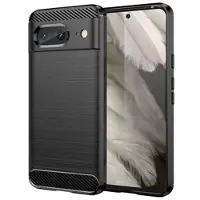 Mtp Products Google Pixel 8 Børstet TPU Cover - Karbonfiber - Sort