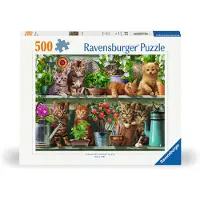 Ravensburger Puslespil - 500 Brikker - Cats On The Shelf - - OneSize - Puslespil